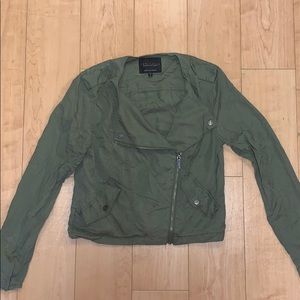 💖Army-green moto jacket
